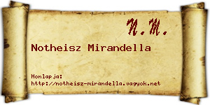 Notheisz Mirandella névjegykártya